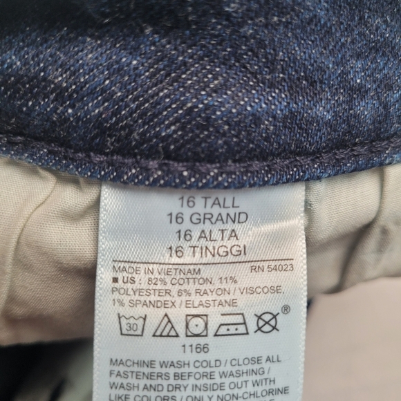 NWT Old Navy Women's Darkwash Midrise Rockstar Skinny Jeans Distress Size 16Tall - Picture 8 of 12